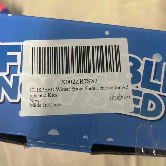 ❄️”Clispeed” NWT Inflatable Snow Sled Brand New in Box Never Opened🛷 - Picture 6 of 7